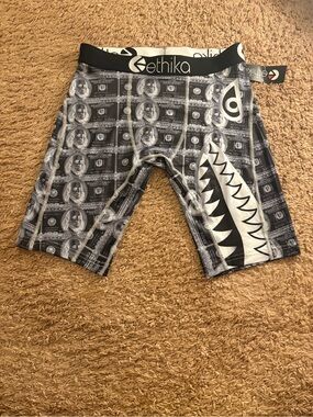 ethika Black & White Money Shark Boxer Briefs